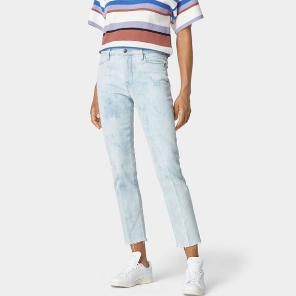 Frame Le High Tie-dye Straight-leg High Rise Jeans Cloud New